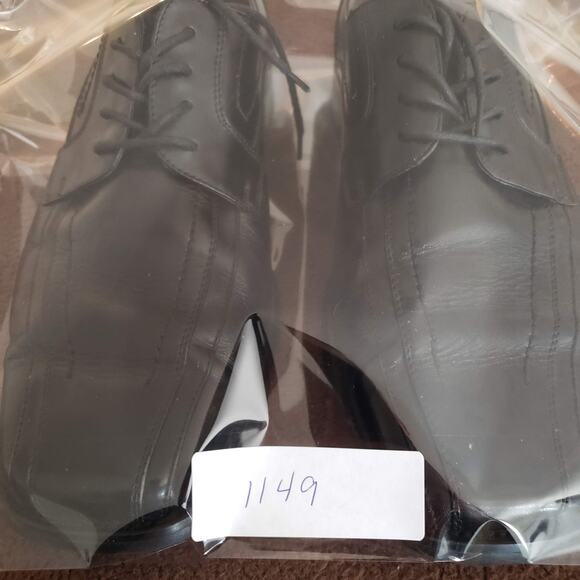 Stacy Adams Black Leather Oxford Lace Up Square Toe Dress Shoes Mens 9